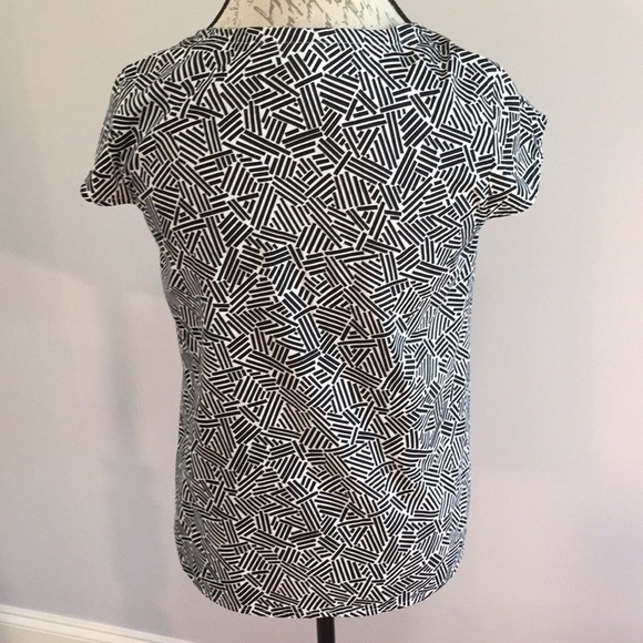 LOFT Geometric Top With Button Detail Small - Picture 2 of 6